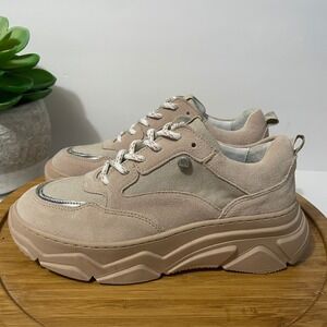 Ruika Tan Suede Platform Sneakers Women’s 5.5 Y2K Comfort Trainer Street Style